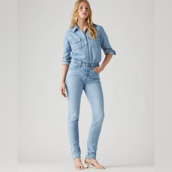 Levi’s 501 Skinny Jeans Light Blue Size 28x28 — Women’s - Picture 1 of 11